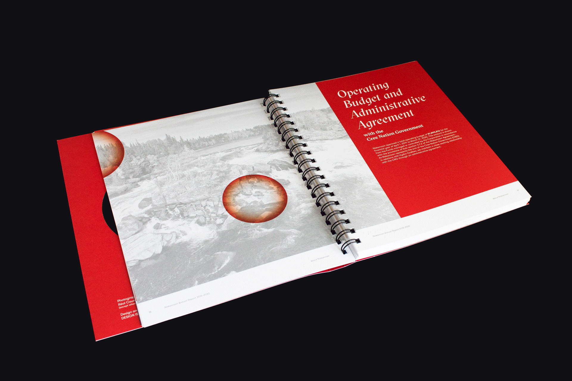 Niskamoon_201920-6 A spiral-bound book open to a section titled