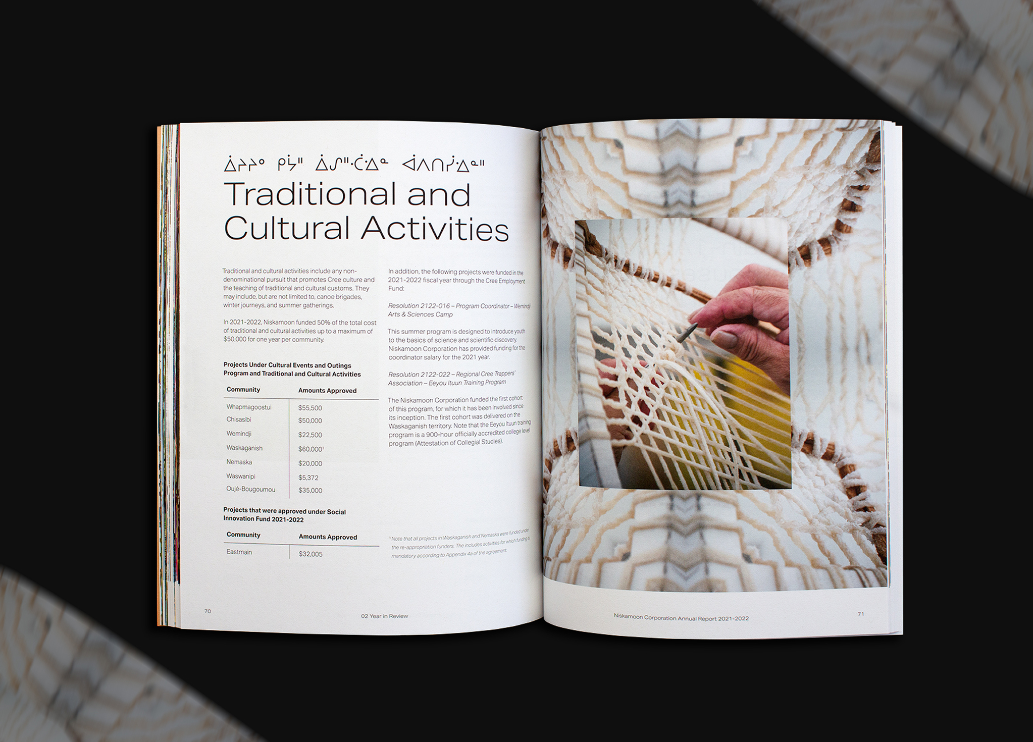 Niskamoon_202122-4 An open magazine shows a page titled