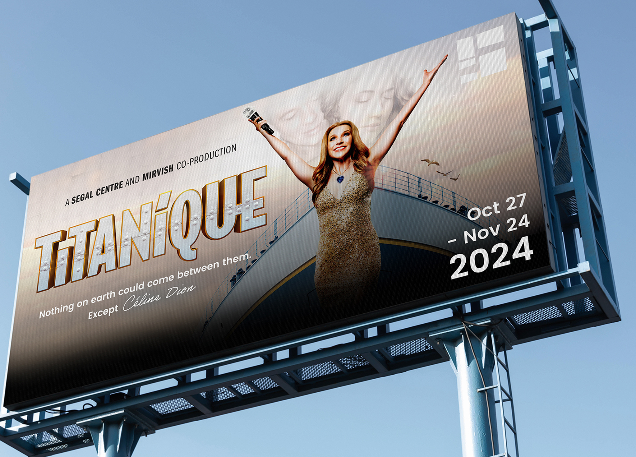 A billboard advertises