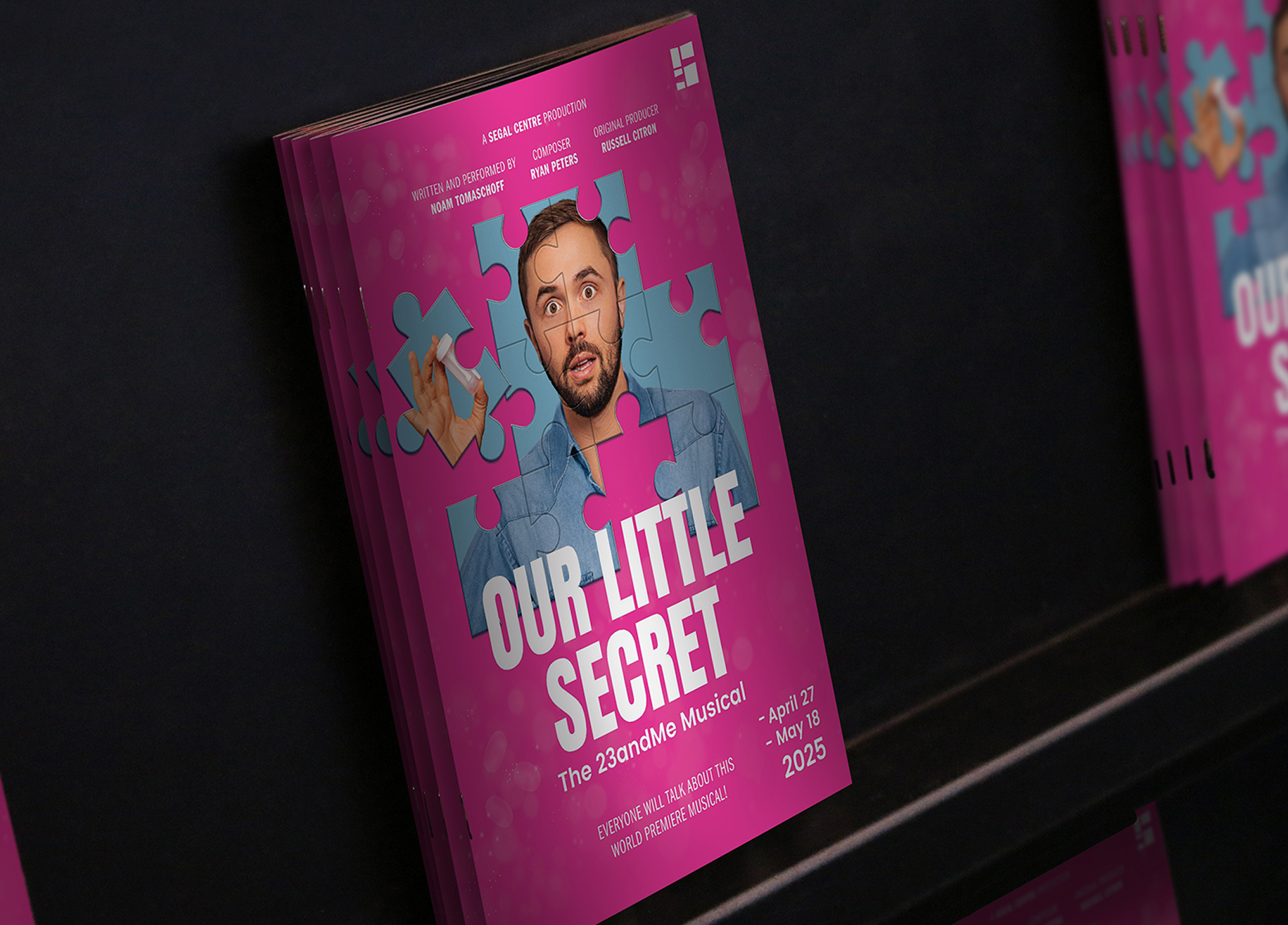 A stack of musical programs titled