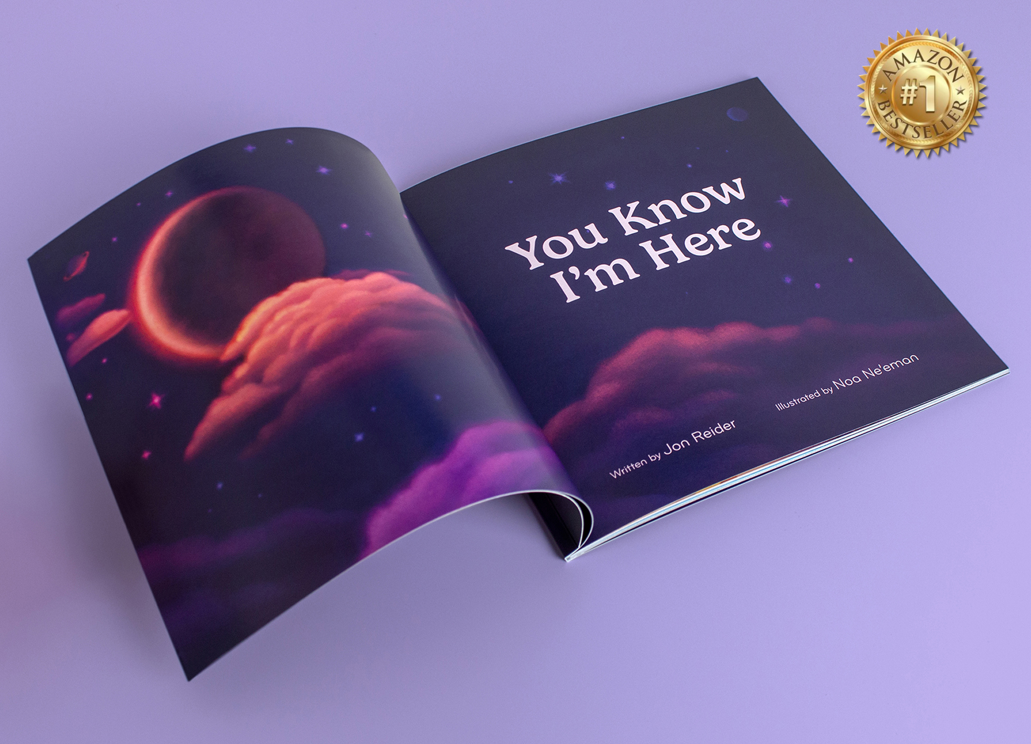 A children's picture book open to a page with the title