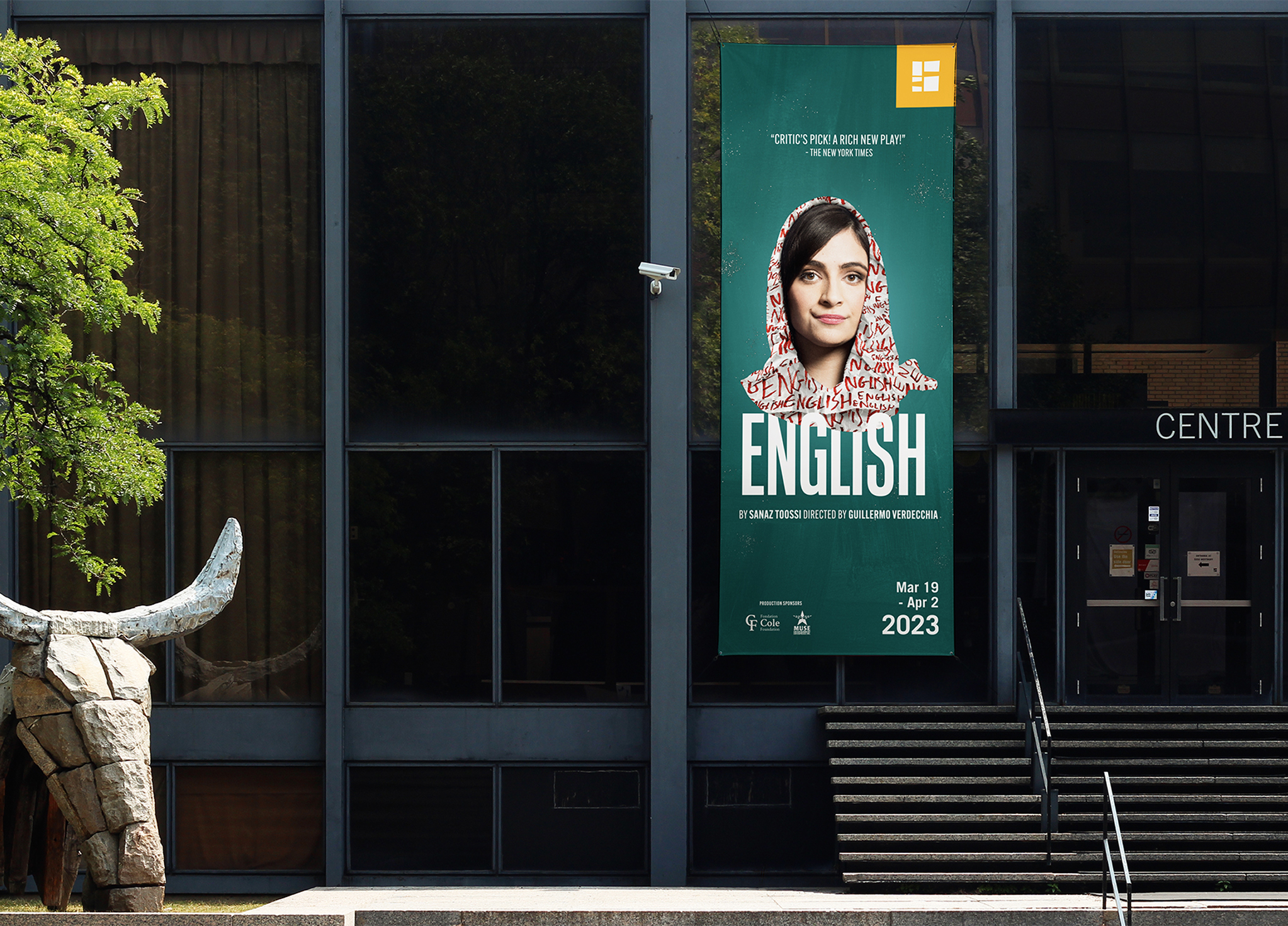 A large poster for a play titled